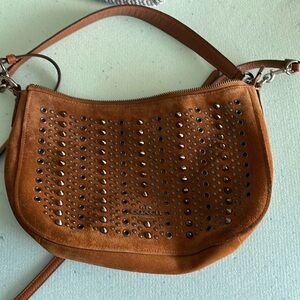 Coach suede purse. Has metal studs. Immaculate condition.